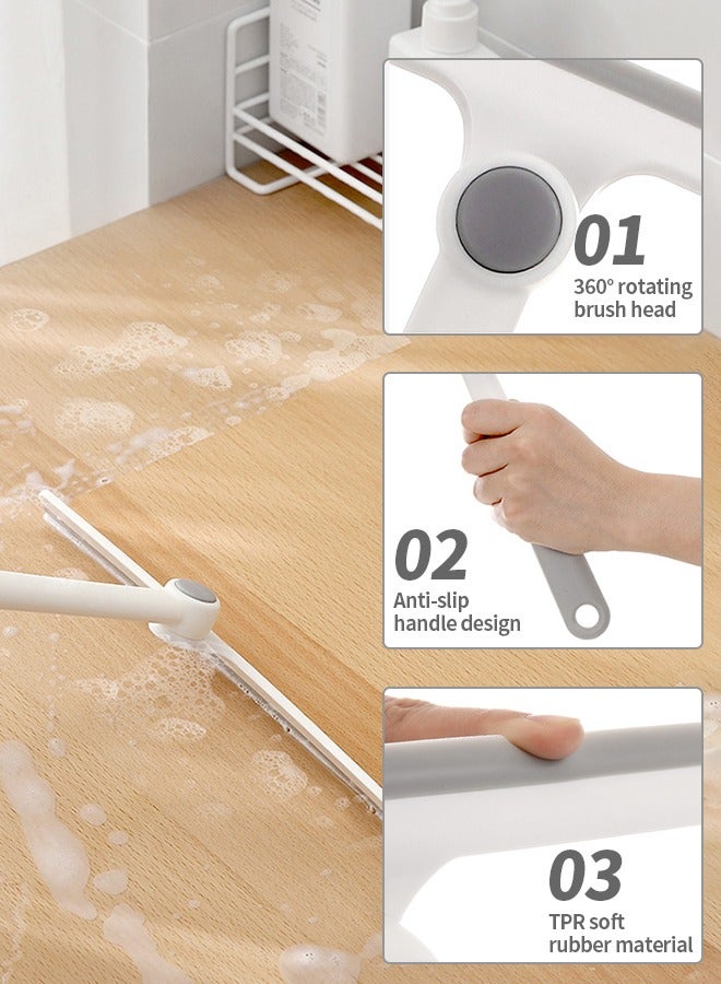 360° Rotating Glass Cleaning Scraper, Mirror Cleaner With Hook Hole, Kitchen Oil Stain Cleaner, Detachable Magic Broom, Tpr Soft Adhesive Strip, For Doors And Windows, Range Hoods, Floors, Walls, Cars - Image 3
