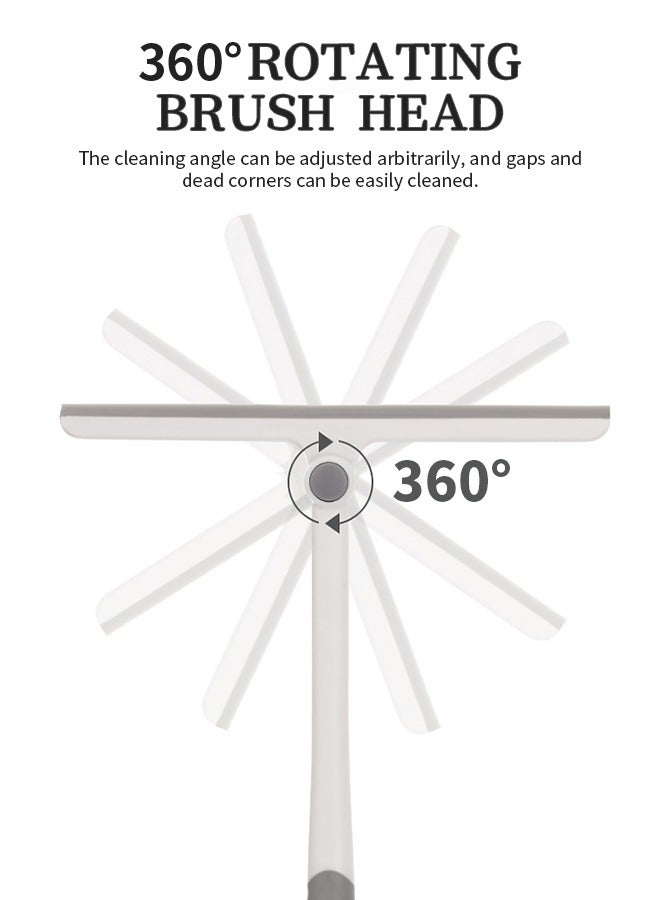 360° Rotating Glass Cleaning Scraper, Mirror Cleaner With Hook Hole, Kitchen Oil Stain Cleaner, Detachable Magic Broom, Tpr Soft Adhesive Strip, For Doors And Windows, Range Hoods, Floors, Walls, Cars - Image 5