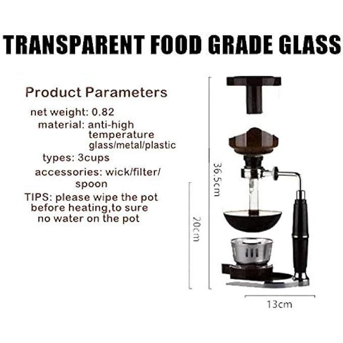 NicoSeeWonder Home Style Siphon Coffee Maker Tea Siphon Pot Vacuum Coffeemaker Glass Type Coffee Machine Filter - Image 3