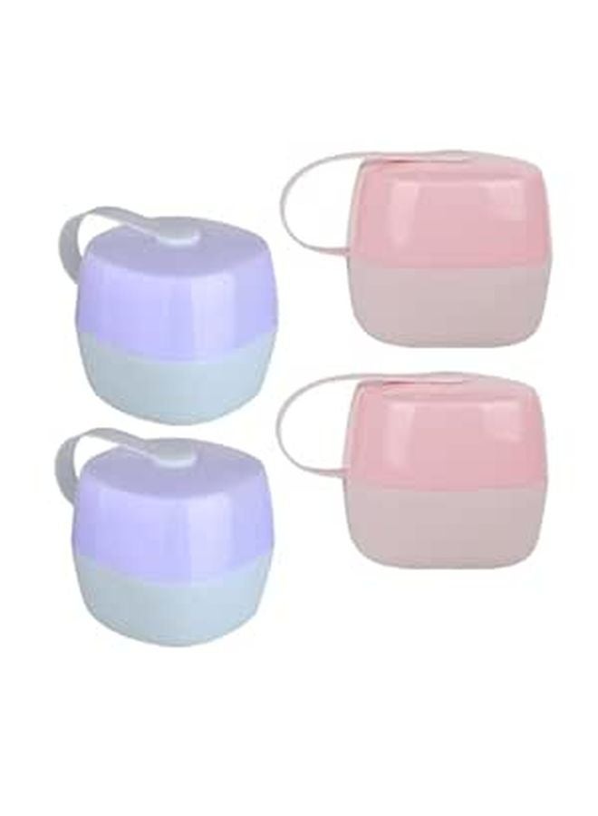 4 Pcs Pacifier Holder Storage Case Portable Travel Organizer Box for Newborn Accessories
