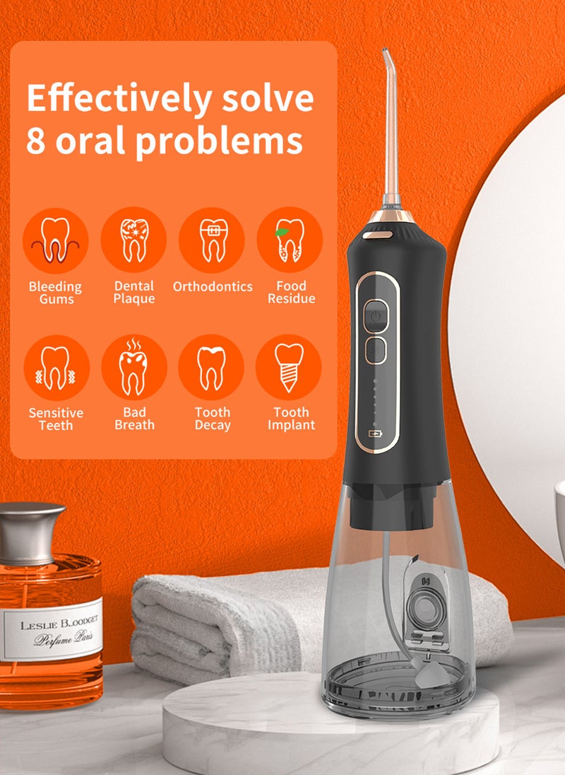 إي تي جي فرشاة الأسنان الكهربائية الصوتية والماء فلوسر كومبو - 5 أوضاع فلوسر المياه اللاسلكية مع خزان 300 مل ، 40-130 PSI الضغط ، بطارية 30 يومًا ، IPX7 مقاومة للماء للسفر والرعاية الفموية اليومية - Image 3