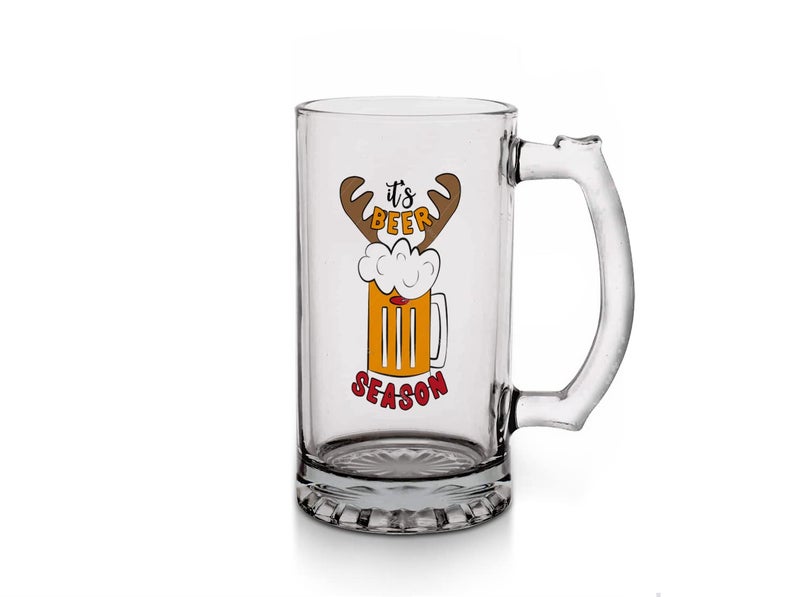 Kesri Gifts Kesri Gifts Christmas Gift Set Printed Beer Mug 12 Christmas Ornaments with Santa Cap Xmas Greeting Card for Xmas Gift ComboxmBrm22132 - Image 2