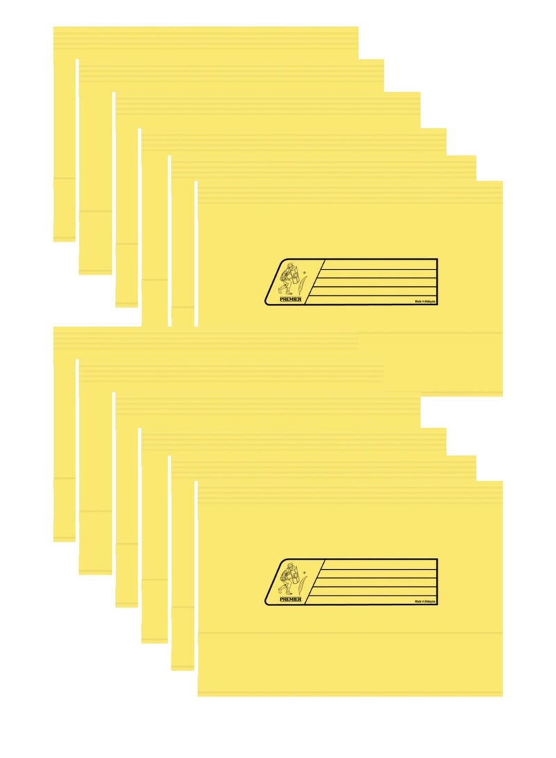 Premier 12-Piece Square Cut File Folder Yellow - Image 1