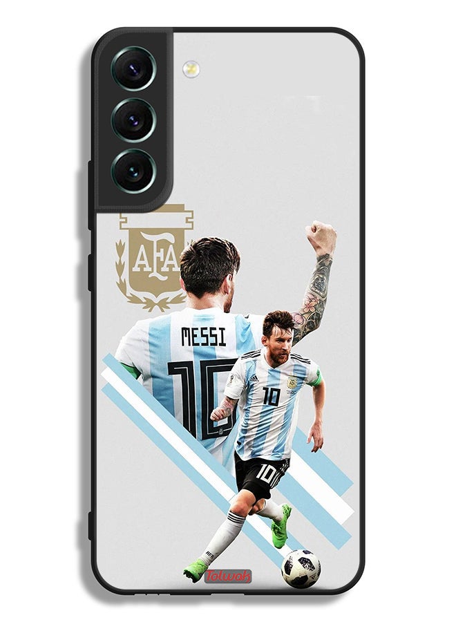 Tolwak Samsung Galaxy S22 Plus 5G Protective Case Cover Leo Messi Art - Image 3
