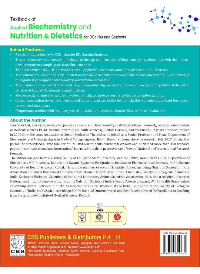 null - Textbook of Applied Biochemistry and Nutrition & Dietetics for BSc Nursing (Based on INC 2021-22 Syllabus) - Image 1