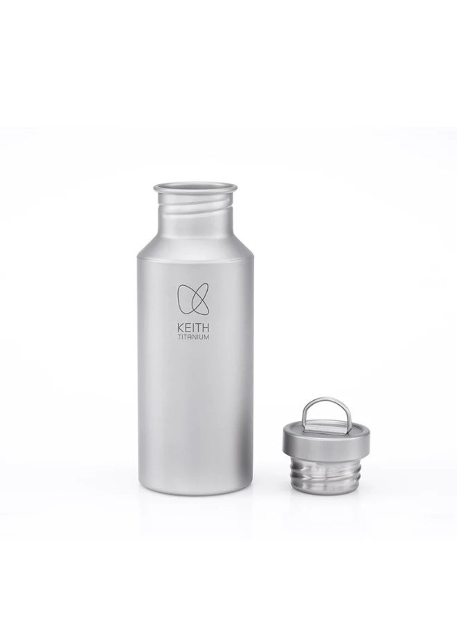 KEITH Titanium Ti3030 Plastic-Free Sport Bottle 400ml, Pure Titanium Lightweight Water Bottle with Leakproof Cap - Image 1