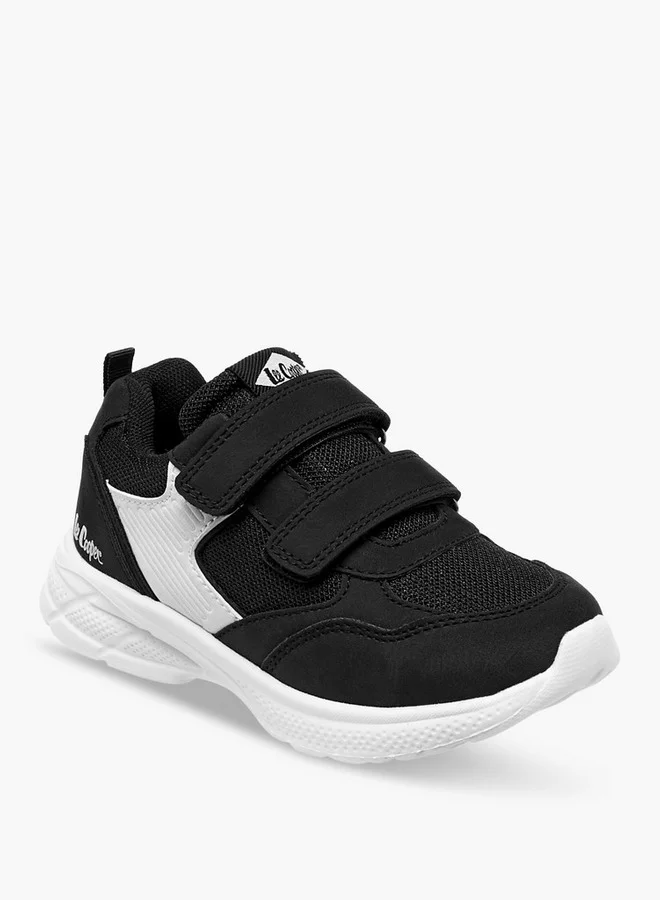 Lee Cooper Boys' Panelled Sneakers with Hook and Loop Closure