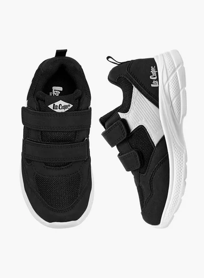 Lee Cooper Boys' Panelled Sneakers with Hook and Loop Closure