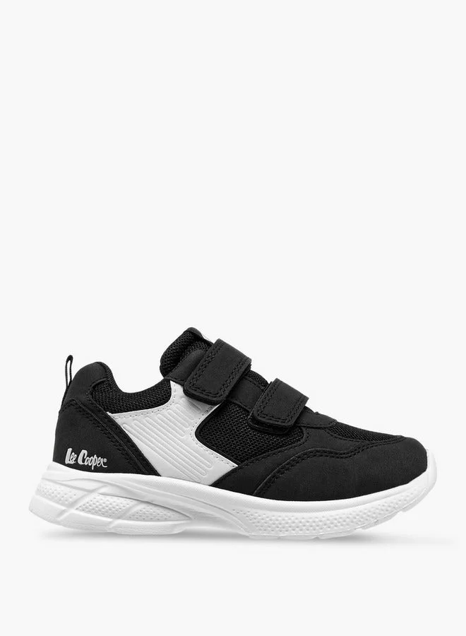 Boys' Panelled Sneakers with Hook and Loop Closure