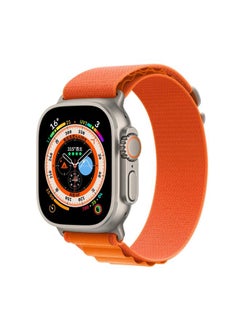 Replacement Strap Nylon Loop Watch Band For Apple Watch Ultra & Ultra 2 49mm / Series 9&8&7 45mm / SE 2&6&SE&5&4 44mm Orange