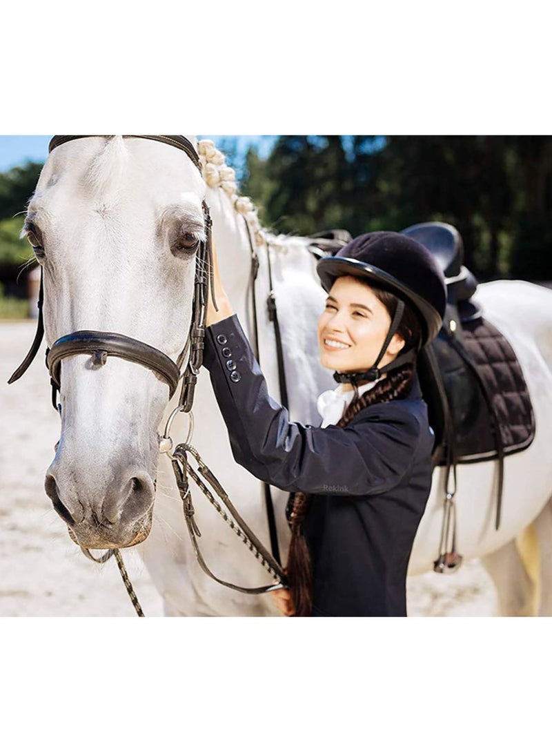 18 Inches Riding Crop English Whip with Genuine Leather Premium Quality Equestrianism Black  - Image 5