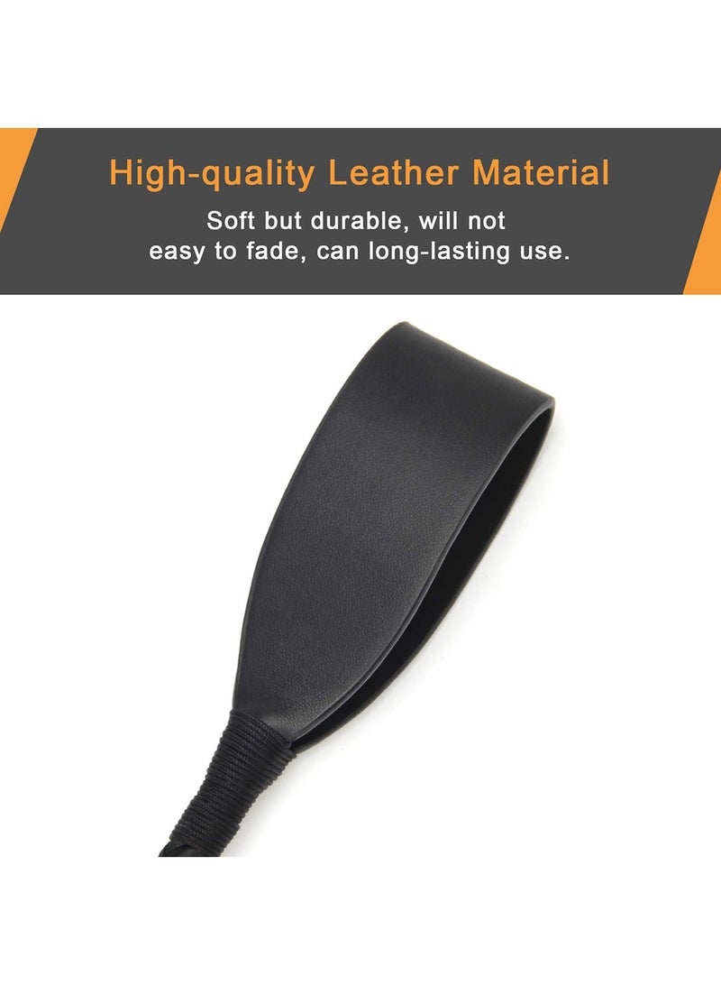 18 Inches Riding Crop English Whip with Genuine Leather Premium Quality Equestrianism Black  - Image 2