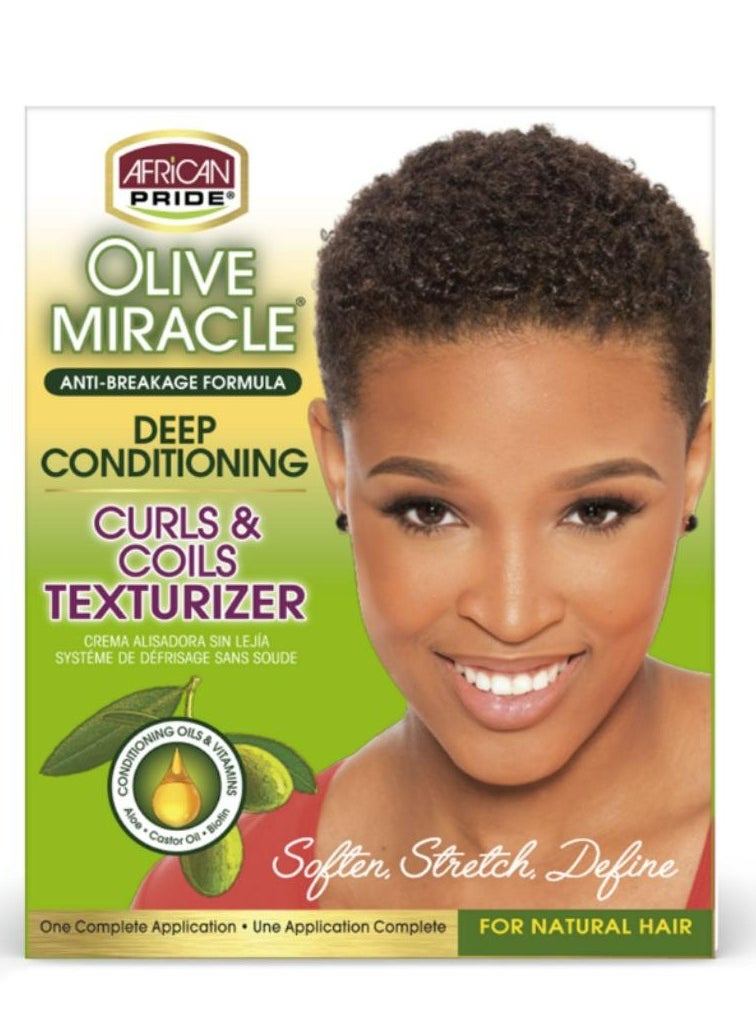 African Pride - Olive Miracle Curls & Coils Texturizer Kit - Image 1