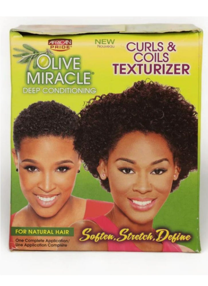 African Pride - Olive Miracle Curls & Coils Texturizer Kit - Image 1
