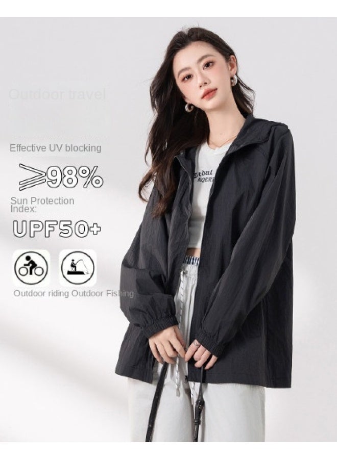 Baleno Summer Lightweight Ice Silk Sun Protection Hoodie For Women Upf50+ Uv-resistant Loose Korean Style Fashion Jacket - Image 1