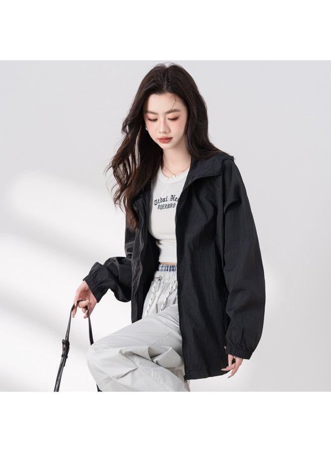 Baleno Summer Lightweight Ice Silk Sun Protection Hoodie For Women Upf50+ Uv-resistant Loose Korean Style Fashion Jacket - Image 5