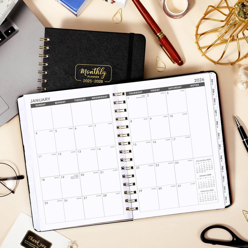 Coboll Monthly Planner 2025-2028 - 3 Year Monthly Planner from July 2025 to June 2028, Monthly Calendar 2025-2028 with Thick Paper, Tabs, 6.4'' x 8.5'' - Image 2