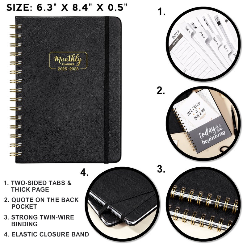 Coboll Monthly Planner 2025-2028 - 3 Year Monthly Planner from July 2025 to June 2028, Monthly Calendar 2025-2028 with Thick Paper, Tabs, 6.4'' x 8.5'' - Image 3
