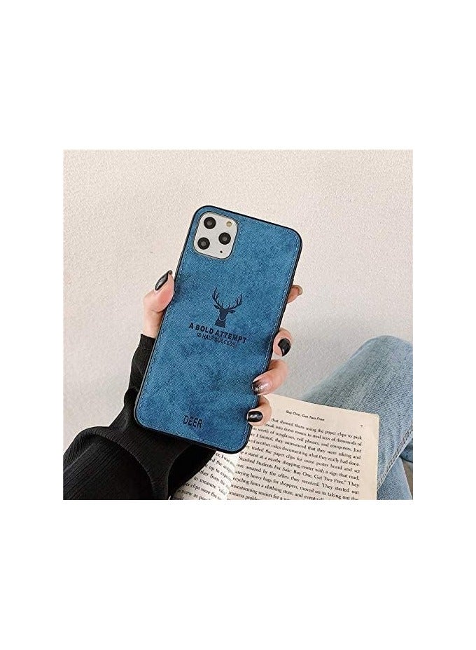 ELMO3EZZ Oppo F11 Pro Digital Luxury Soft Texture Patterned TPU Cloth Case, Dirt-Resistant, Anti-Shock, Anti-Fingerprint, Full Body Protective For Oppo F11 Pro (Blue) - Image 2
