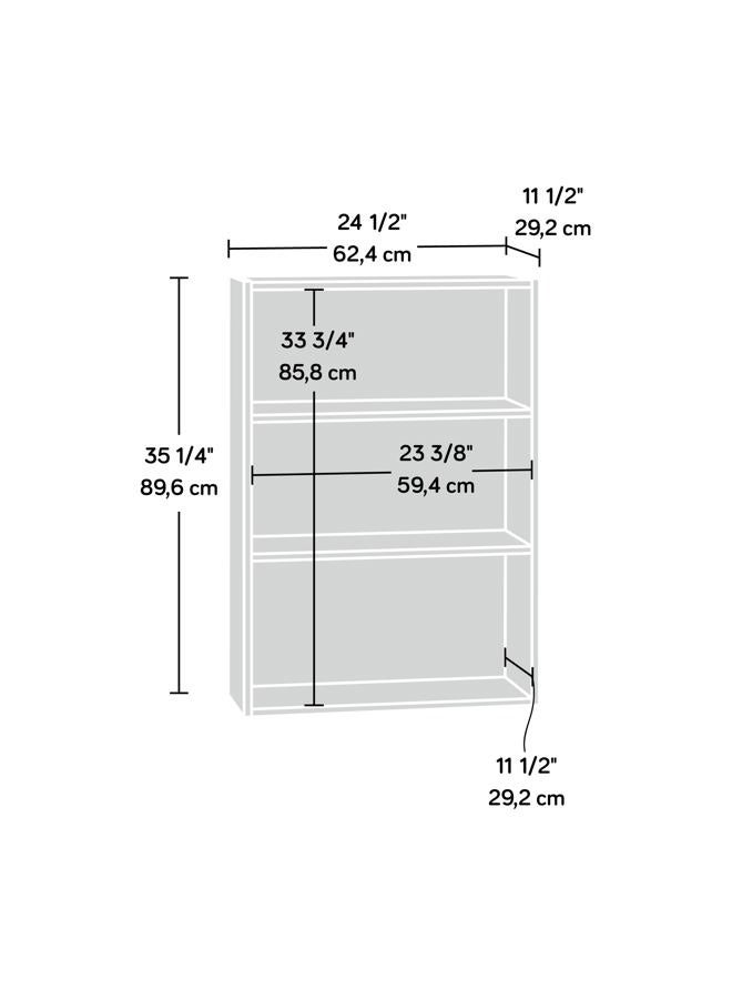 SAUDER Beginnings 3-Shelf Bookcase, Bookshelf with Adjustable Storage Shelves, in Brook Cherry - Image 4