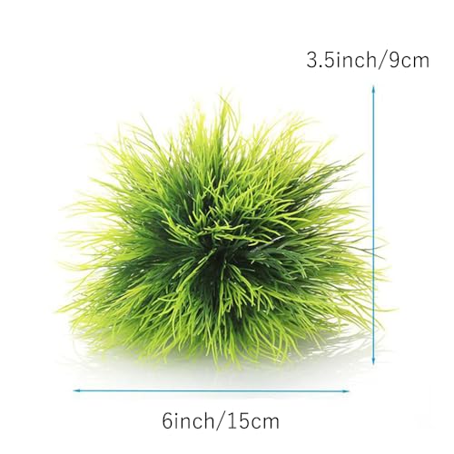 Smoothedo-Pets Aquarium Plants Fish Tank Decorations 2pcs Small Size/3.5inch Ornament Plastic Artificial Plant Goldfish Waterscape Fish Hides Mini Grass Set (2pcs/Green) - Image 3