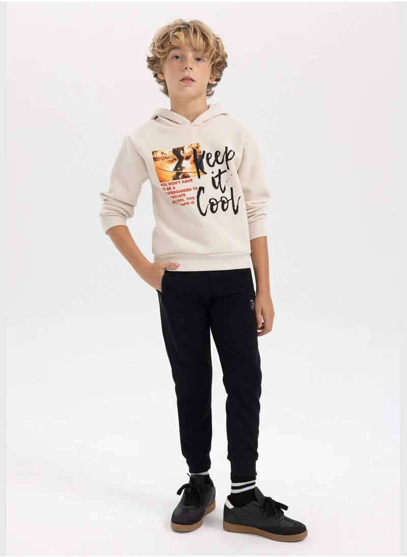 ديفاكتو Boy Hooded Long Sleeve Knitted Sweatshirt