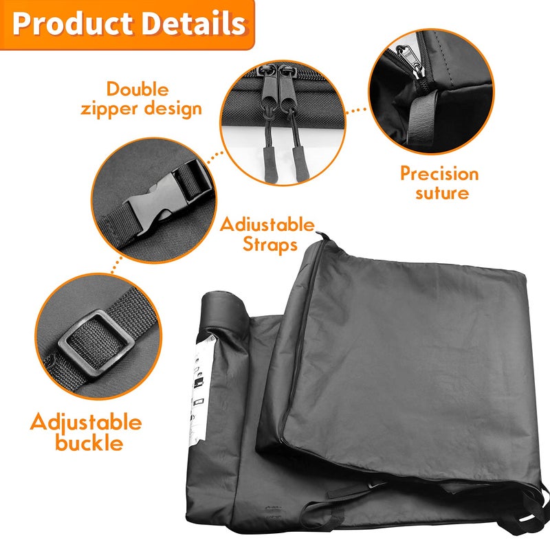 Kujunpao Soft Top Window Storage Bag Fit for Jeep Wrangler Accessories JL JLU JK JKU Sports Sahara Freedom Rubicon 2/4 Door - Image 4