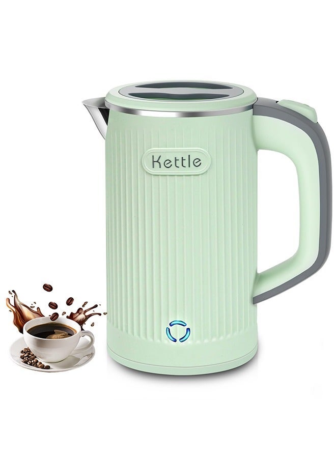 800ML Portable Electric Kettle with UK Plug, Stainless Steel Quick Boiling Travel Electric Bottle, Auto Shut-Off and Dry Burning Protection - Image 1
