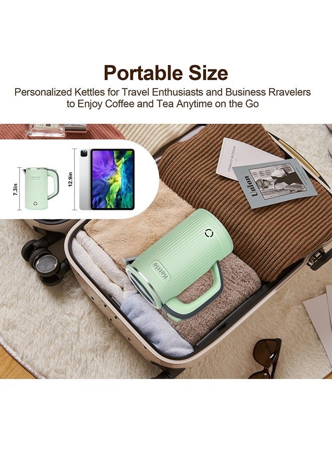 800ML Portable Electric Kettle with UK Plug, Stainless Steel Quick Boiling Travel Electric Bottle, Auto Shut-Off and Dry Burning Protection - Image 4