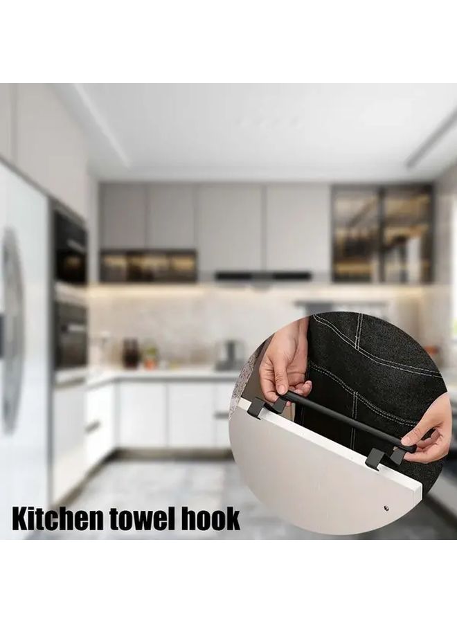 Stainless Steel Kitchen Towel Hook White Rustproof Modern Design Easy Install - Image 5