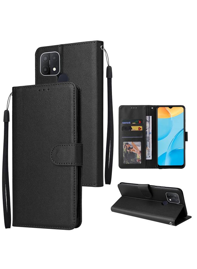 The Bros Case For OPPO A15 / A15s / A35 Multifunctional Horizontal Flip Leather Case with Three Card Slot