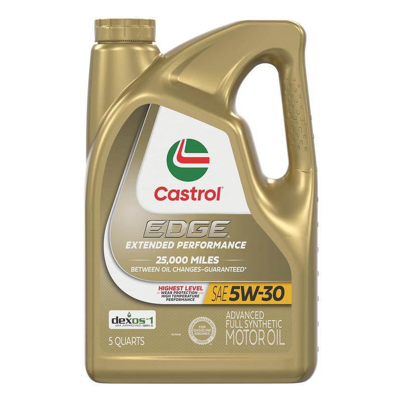 Castrol زيت محرك كاسترول إيدج أداء ممتد 5W-30 صناعي كامل متقدم، 5 كوارت - Image 1