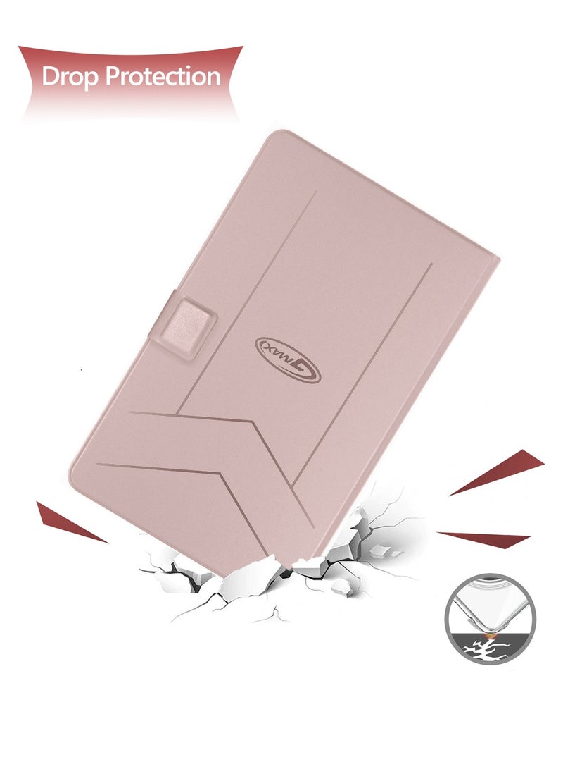 جيماكس غطاء جراب سامسونج جالاكسي تاب A11 4G 2025 (8.7 بوصة) من الجلد الصناعي GMAX بإغلاق مغناطيسي (TCFPSR) - ذهبي وردي - Image 4