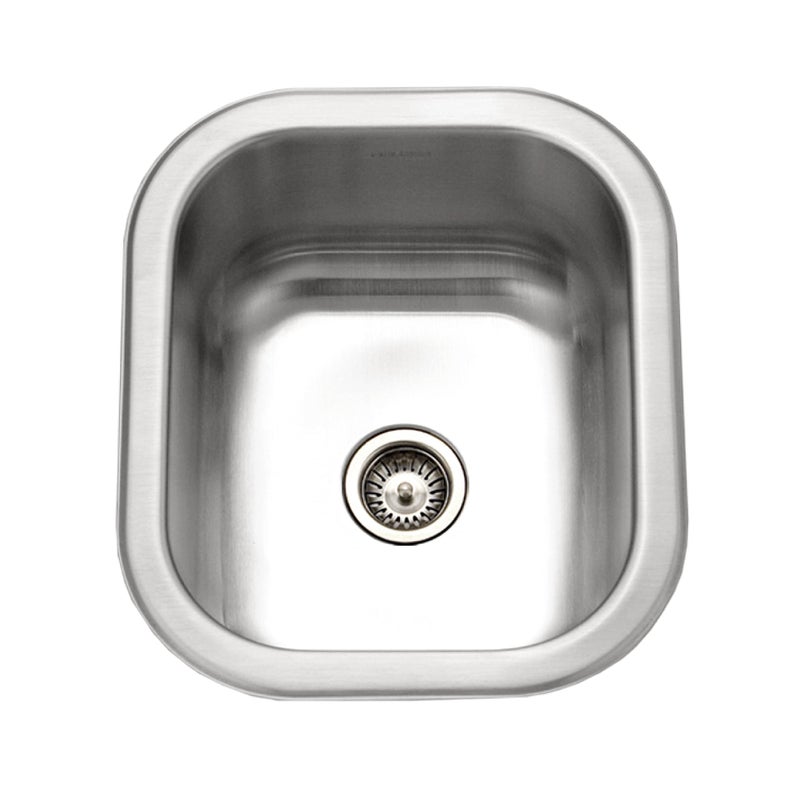Houzer Club Stainless Steel Kitchen Bar Prep Sink 10 Inch Undermount Small Sink with Strainer Durable Versatile Essential for Home Apartment CS13071