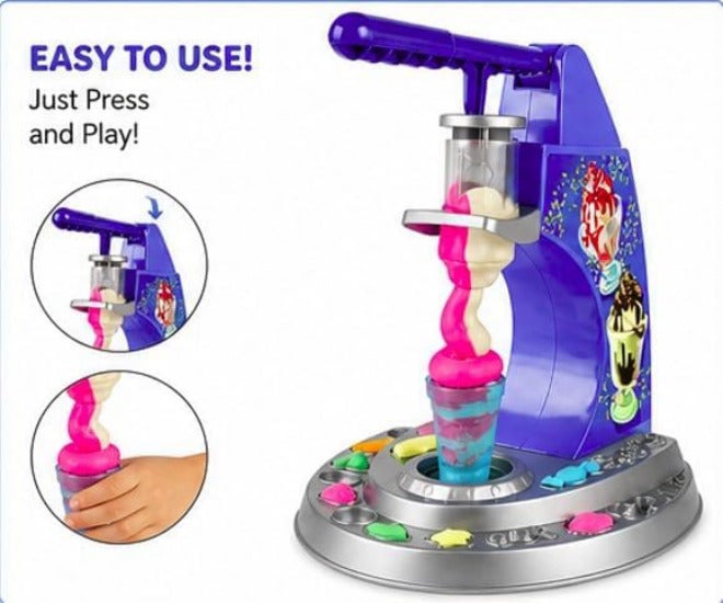 SHAHNARO Creative Dough Sets for Kids – Ice Cream set Maker with 6 Colors, Cups & Tools – Kitchen Creative Dough Ice Cream Playset for Boys & Girls, Ages 3+, Non-Toxic - Image 3