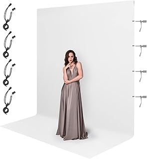 JS JULIUS STUDIO JS JULIUS STUDIO Julius Studio 6 x 9 ft. Pure White Soft Texture Backdrop Screen, Photo Background Muslin, Premium High  - Image 1