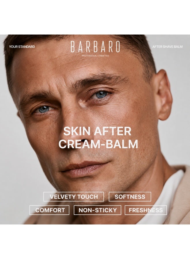 BARBARO After Shave Balm for Men – Instant Soothing & Redness Relief, Barber-Grade Post Shave Care, Morion Scent, 100 ml. - Image 4