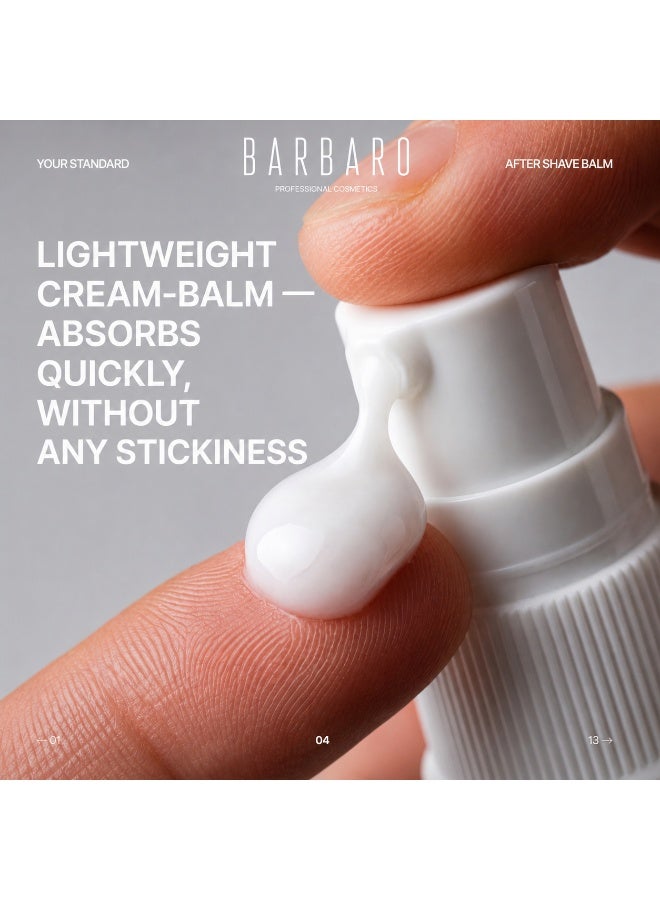 BARBARO After Shave Balm for Men – Instant Soothing & Redness Relief, Barber-Grade Post Shave Care, Morion Scent, 100 ml. - Image 5
