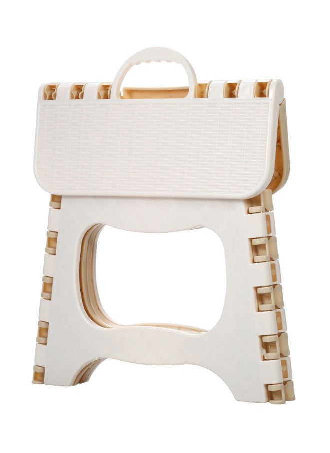 Enjoylifeme Portable Plastic Folding  Stool Beige/White  - Image 3