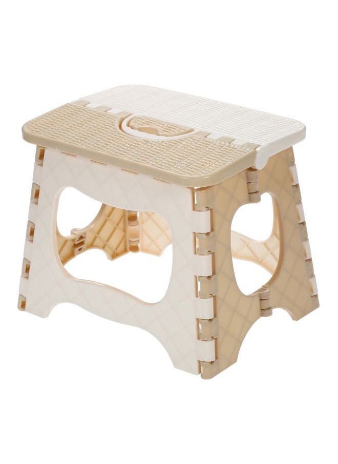 Enjoylifeme Portable Plastic Folding  Stool Beige/White  - Image 1