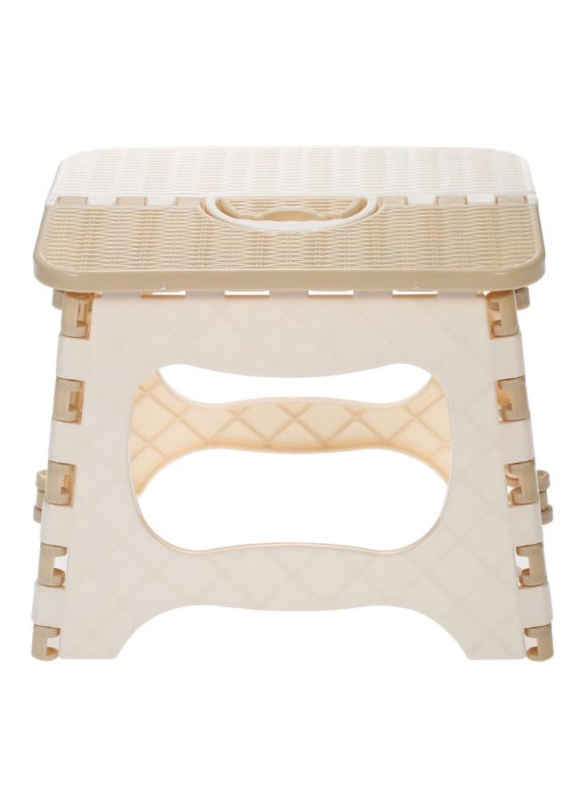 Enjoylifeme Portable Plastic Folding  Stool Beige/White  - Image 5