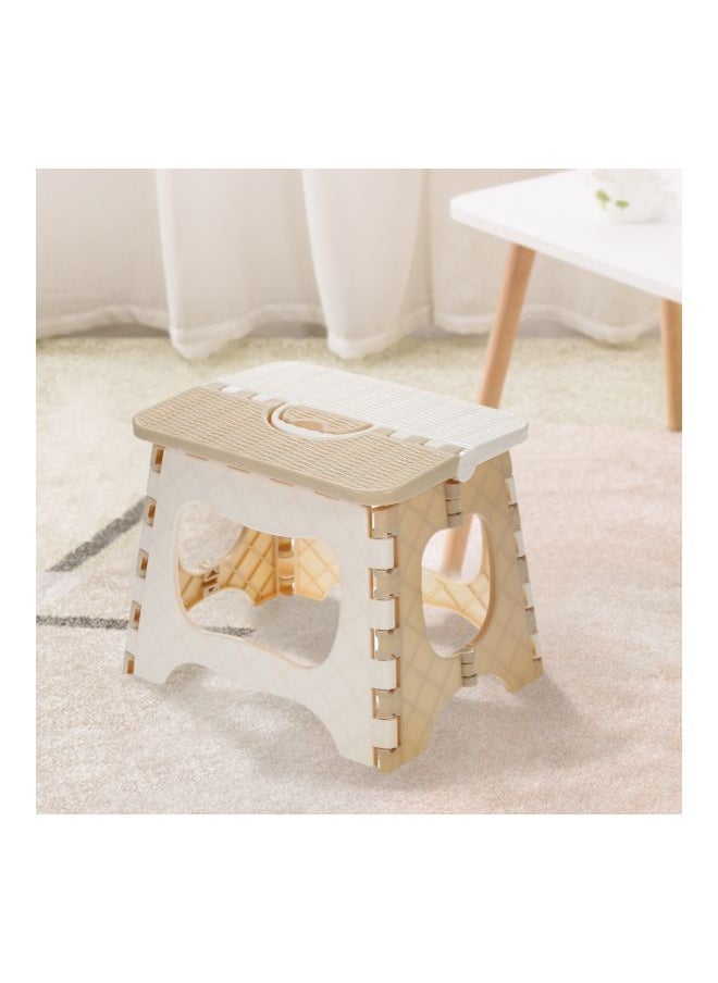 Enjoylifeme Portable Plastic Folding  Stool Beige/White  - Image 2