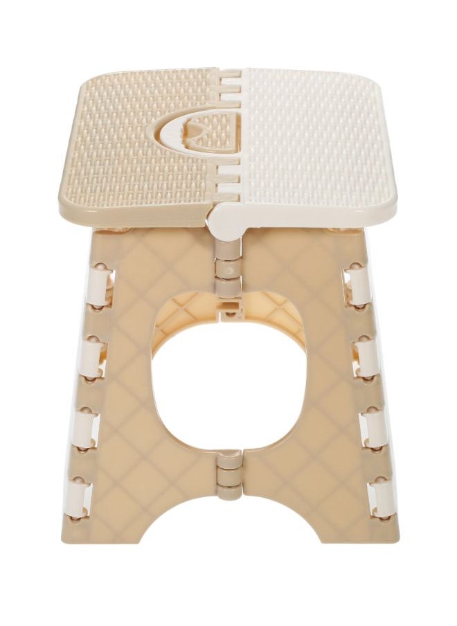 Enjoylifeme Portable Plastic Folding  Stool Beige/White  - Image 4