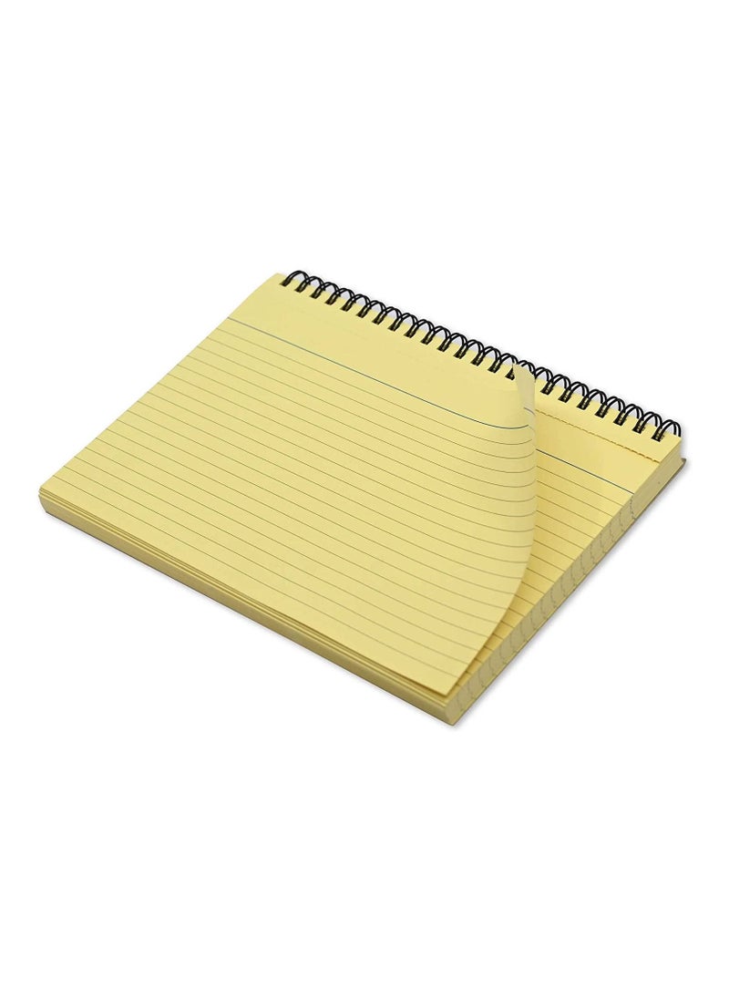 FIS Ruled Record Card 180 Gsm 8X5 Inch Double Loop Spiral 50 Sheets Yellow -FSIC85-180SPYL