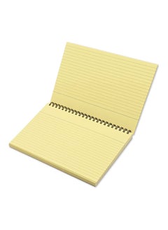 FIS FIS Ruled Record Card 180 Gsm 8X5 Inch Double Loop Spiral 50 Sheets Yellow -FSIC85-180SPYL  - Image 3