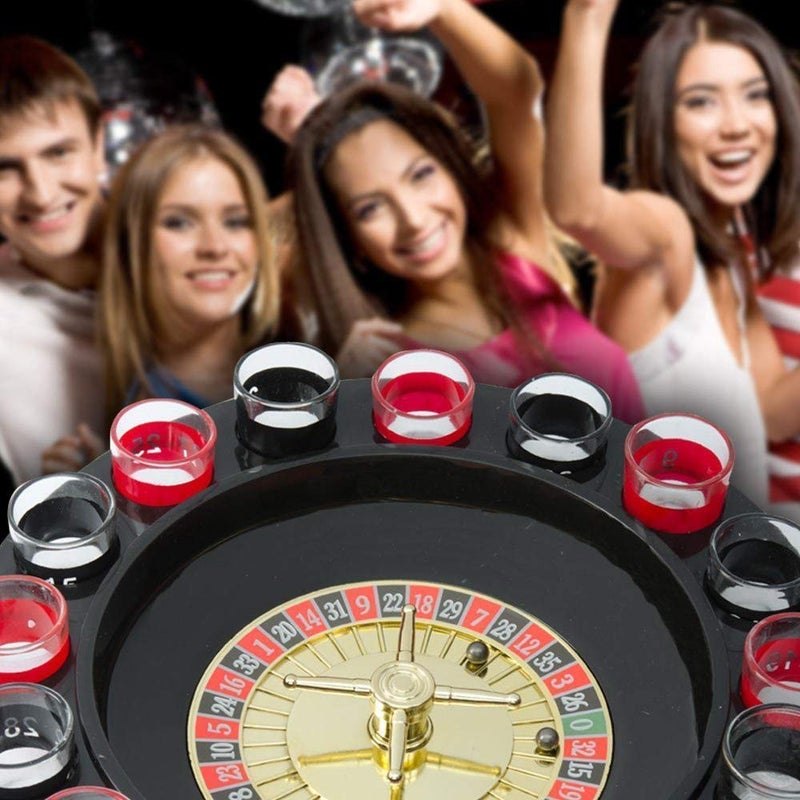 Go Hooked Roulette Drinking Game with 16 Black and Red Shot Glasses, Funny Party Drinking Game Set Shot Glass Casino Gambling Poker Accessories Bar Game Set - Image 5