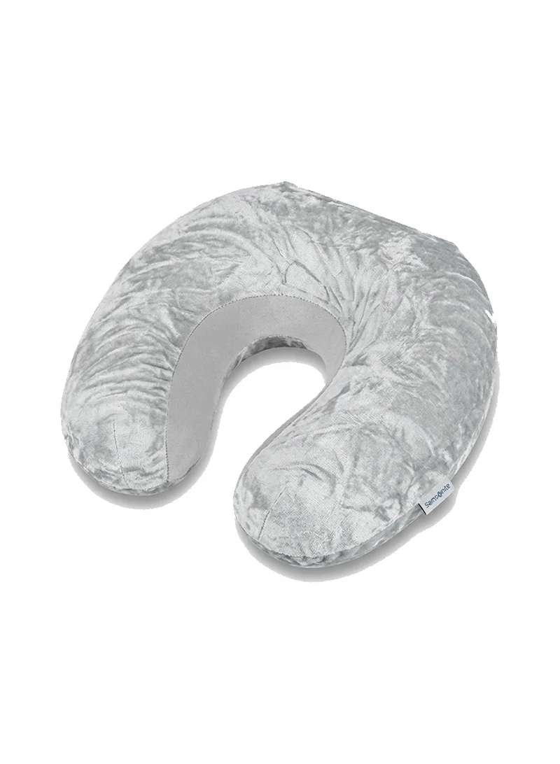 Samsonite Roll-up Memory Foam Pillow, 95% Polyester + 5% Spandex, Grey|Lightweight & Compact|Designed for comfort on the go