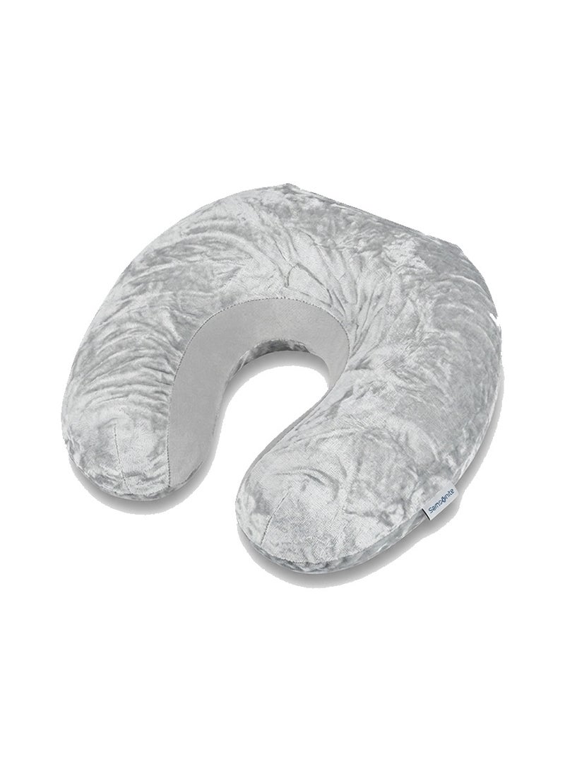 Samsonite Roll-up Memory Foam Pillow, 95% Polyester + 5% Spandex, Grey|Lightweight & Compact|Designed for comfort on the go - Image 1
