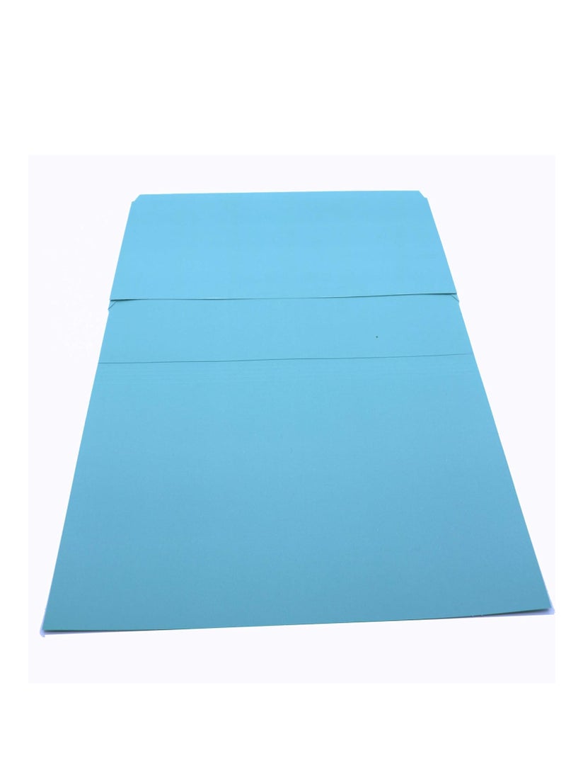 MODEST DOCUMENT WALLET FOLDER FULL FLAP/COVER F4 300GSM BLUE MS329-5 5 PCS - Image 2