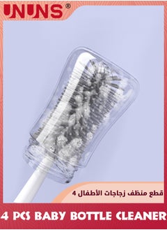 UNUNS Bottle Cleaning Brush Set With Standing Holder,Silicone Baby Bottle Cleaner Brushes,Teat Straw Cleaner Feeding Bottle Cleaning Brus,Cleaning Tools For Baby Bottles,Sports Bottle,Vase,Orange  - Image 5